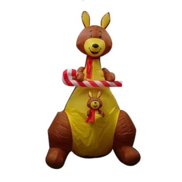 10 Ft GEMMY GIANT Christmas KANGAROO Inflatable Airblown Outdoor Holiday Yard - Picture 6 of 11